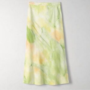 Aritzia Wilfred Midi Skirt (Watercolour Yellow)
